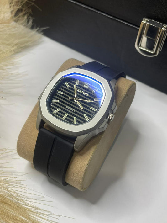 Bestwin Quartz Silicon Strap watch with magnetic lock