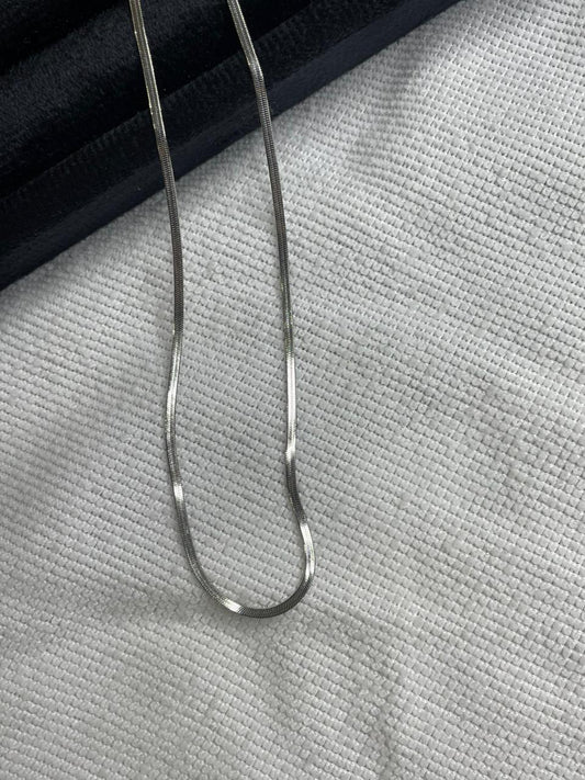 Simple, Sleek Silver Snake‑Style Chain