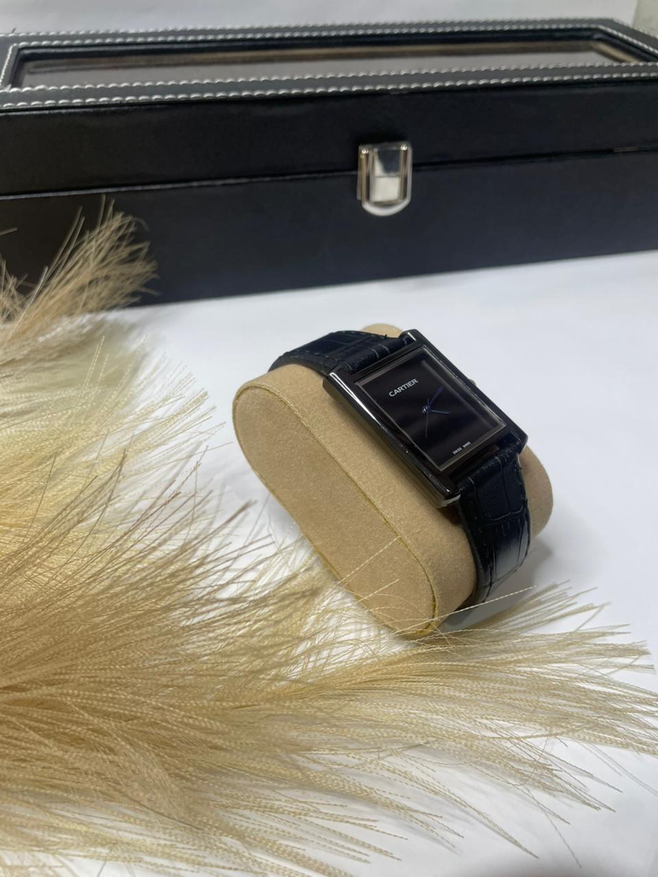 Cartier Tank Watch-Leather Strap