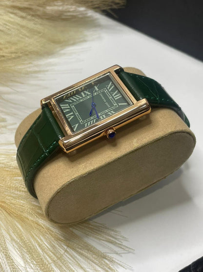 Cartier Tank Watch-Leather Strap