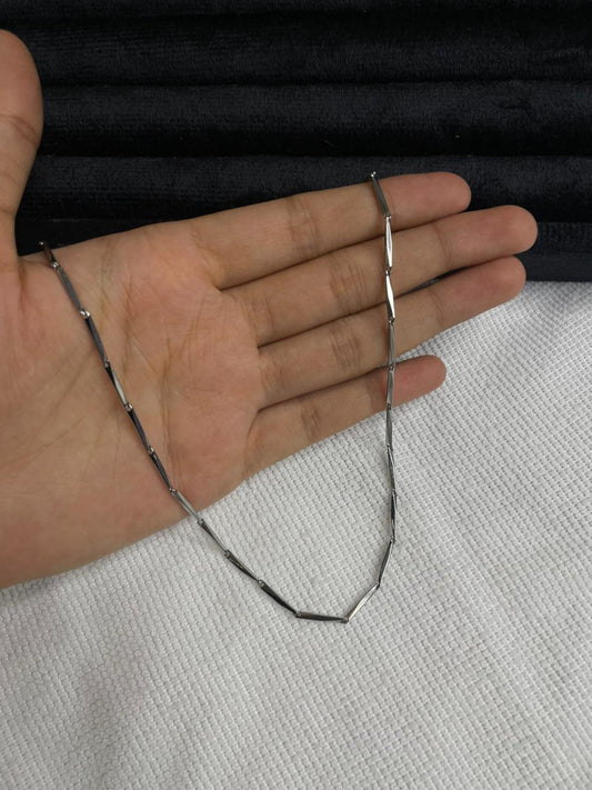 Stainless Steel Silver Bar Link chain