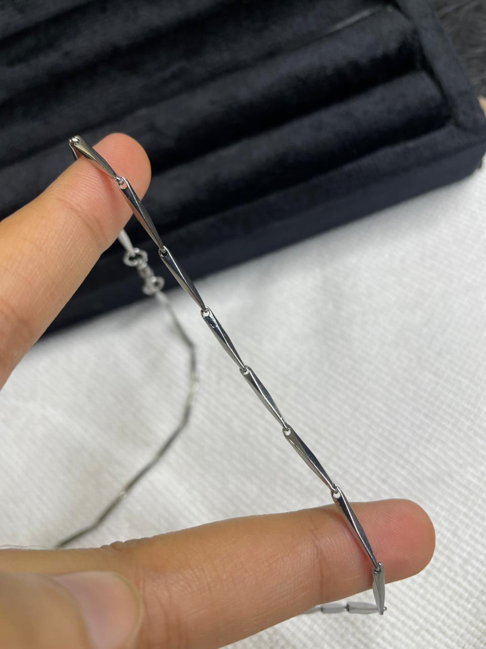 Stainless Steel Silver Bar Link chain